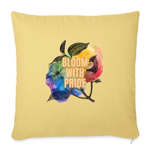 Bloom With Pride - Throw Pillow Cover 17.5” x 17.5”