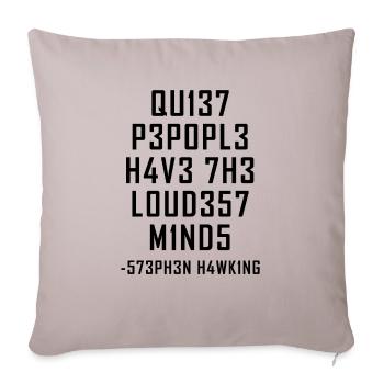 Loudest minds - Throw Pillow Cover 17.5” x 17.5” - light taupe - Front