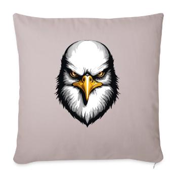 Bald Eagle - Throw Pillow Cover 17.5” x 17.5” - light taupe - Front