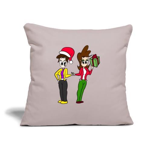 Coll and Dersy Holiday Duo - Throw Pillow Cover 17.5” x 17.5”