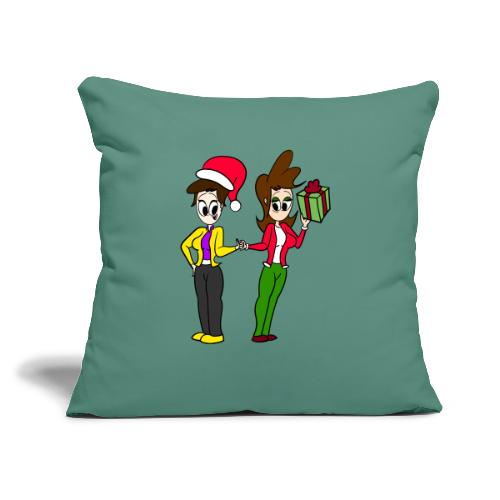 Coll and Dersy Holiday Duo - Throw Pillow Cover 17.5” x 17.5”