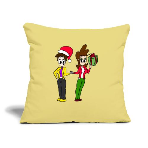 Coll and Dersy Holiday Duo - Throw Pillow Cover 17.5” x 17.5”