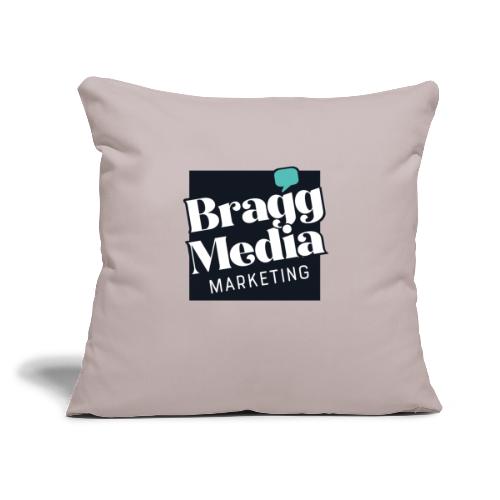 Bragg Media Marketing - Square Logo - Throw Pillow Cover 17.5” x 17.5”