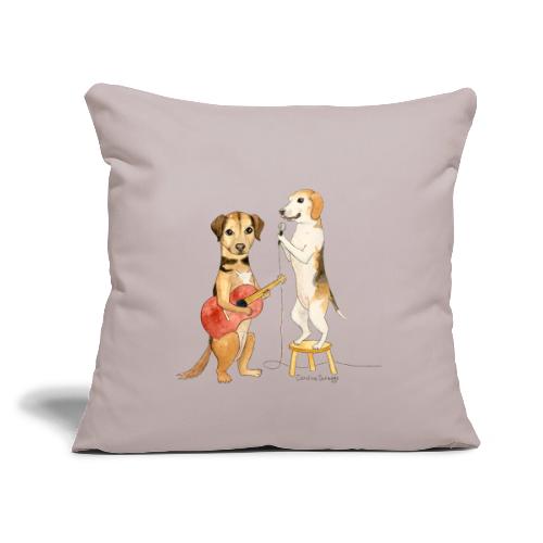 Liam and Coach Doggy Duet - Throw Pillow Cover 17.5” x 17.5”