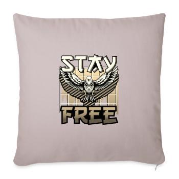 Cadeau patriotique Restez gratuit Eagle Patriot Cadeaux - Housse de coussin décorative - taupe clair - Devant
