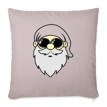 Dwarf funny funny sunglasses - Throw Pillow Cover 17.5” x 17.5” - light taupe - Front