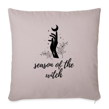 Season of the witch - Throw Pillow Cover 17.5” x 17.5” - light taupe - Front