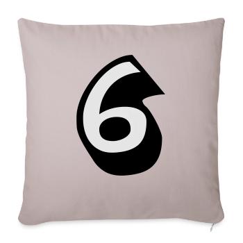 ★Cool Number Six 6-Best Jersey Uniform Number★ - Throw Pillow Cover 17.5” x 17.5” - light taupe - Front
