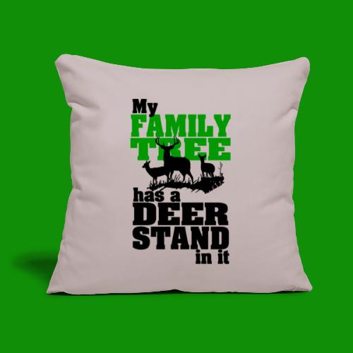 Deer Stand Family Tree - Throw Pillow Cover 17.5” x 17.5”