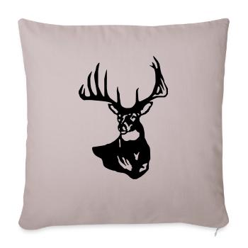 Big Buck - Throw Pillow Cover 17.5” x 17.5” - light taupe - Front