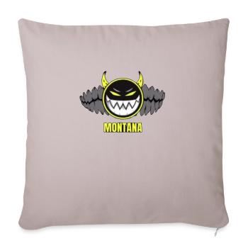 MONTANA FIRT LOGO 2020 - Throw Pillow Cover 17.5” x 17.5” - light taupe - Front