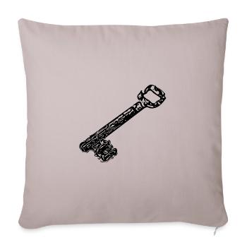 Vintage Ancient Rusty Rustic House Keys - Throw Pillow Cover 17.5” x 17.5” - light taupe - Front