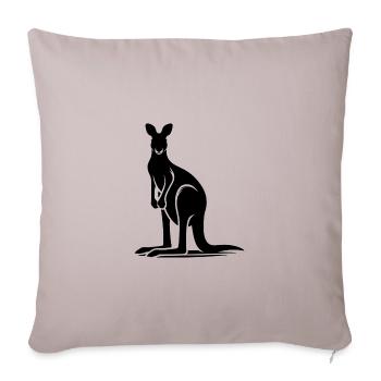 Kangaroo As A Synonym For Australia - Throw Pillow Cover 17.5” x 17.5” - light taupe - Front