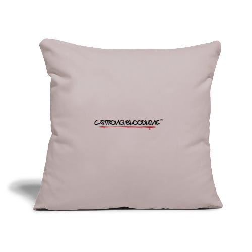 C.Strong Bloodline Logo (Black) - Throw Pillow Cover 17.5” x 17.5”