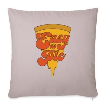 Easy As Pie - Throw Pillow Cover 17.5” x 17.5” - light taupe - Front