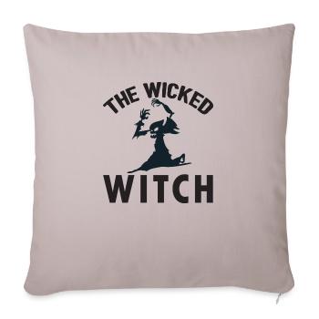 The wicked witch - Throw Pillow Cover 17.5” x 17.5” - light taupe - Front