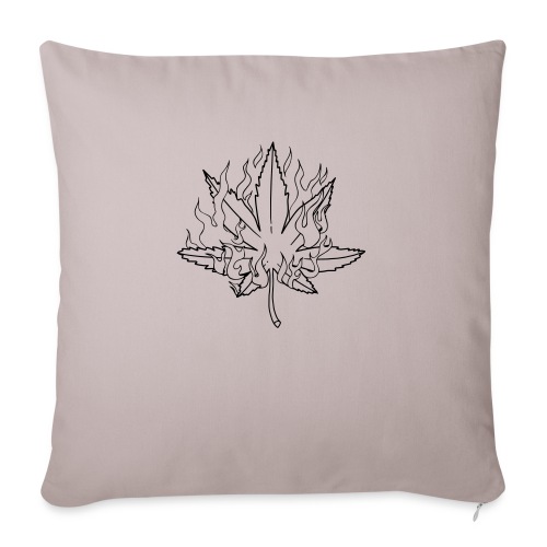 Flaming Pot Leaf - Throw Pillow Cover 17.5” x 17.5”