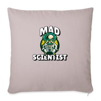Mad Scientist Gear - Throw Pillow Cover 17.5” x 17.5” - light taupe - Front