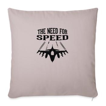 Jet Speed Emblem - Throw Pillow Cover 17.5” x 17.5” - light taupe - Front