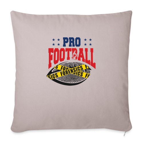 PRO FOOTBALL FORENSICS - Throw Pillow Cover 17.5” x 17.5”