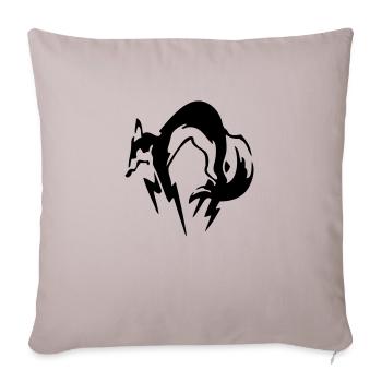 Metal Gear Fox - Throw Pillow Cover 17.5” x 17.5” - light taupe - Front