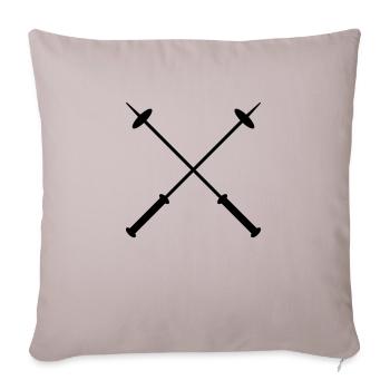 skipole ski - Throw Pillow Cover 17.5” x 17.5” - light taupe - Front