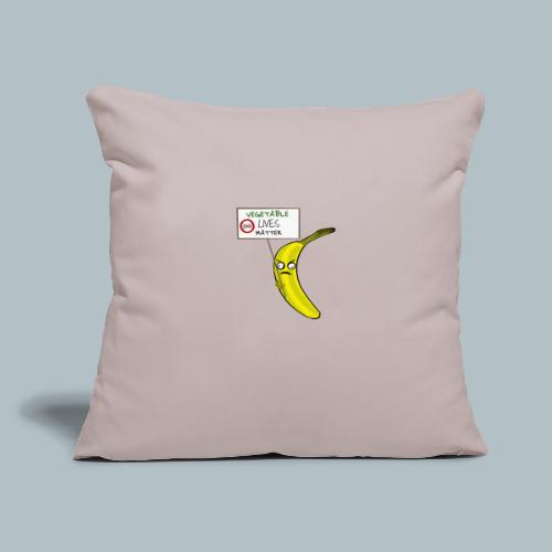 Banana Protesting Vegetable Lives Matter - Throw Pillow Cover 17.5” x 17.5”
