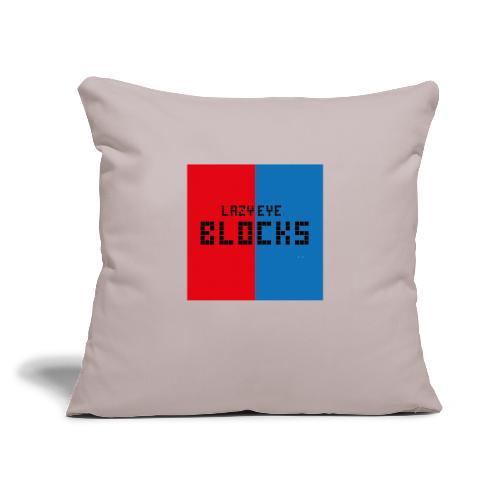 Lazy Eye Blocks - Throw Pillow Cover 17.5” x 17.5”
