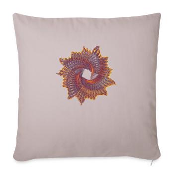 Ammonite fossil marine animals ocean chaos 12119I - Throw Pillow Cover 17.5” x 17.5” - light taupe - Front