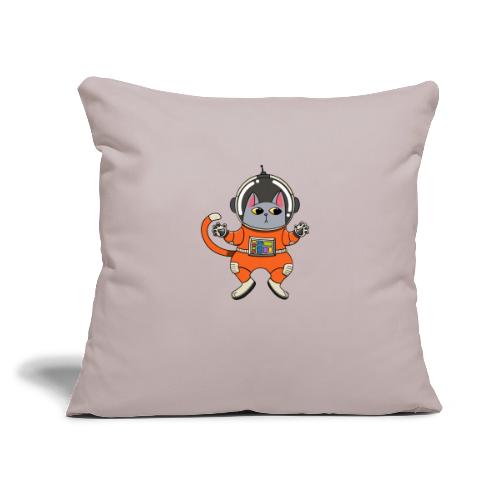Astro Cat - Throw Pillow Cover 17.5” x 17.5”