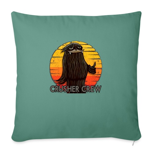 Crusher Crew Cryptid Sunset - Throw Pillow Cover 17.5” x 17.5”