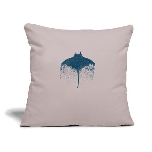 South Carolina Stingray in Blue - Throw Pillow Cover 17.5” x 17.5”