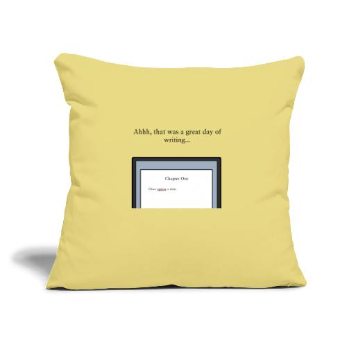A Day of Writing - Throw Pillow Cover 17.5” x 17.5”