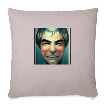 Larry Page 2 Comics - Throw Pillow Cover 17.5” x 17.5” - light taupe - Front