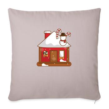 Cookies house - Throw Pillow Cover 17.5” x 17.5” - light taupe - Front