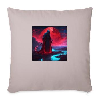 optical illusion bioluminescent transparent giant - Throw Pillow Cover 17.5” x 17.5” - light taupe - Front