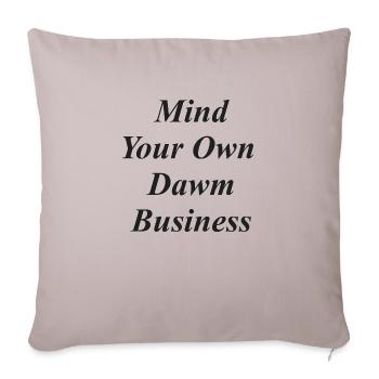 Mind - Throw Pillow Cover 17.5” x 17.5” - light taupe - Front
