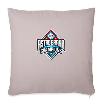 IMG 4477 - Throw Pillow Cover 17.5” x 17.5” - light taupe - Front