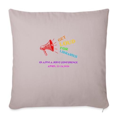 OLA PNLA 2026 square logo color transparent - Throw Pillow Cover 17.5” x 17.5”