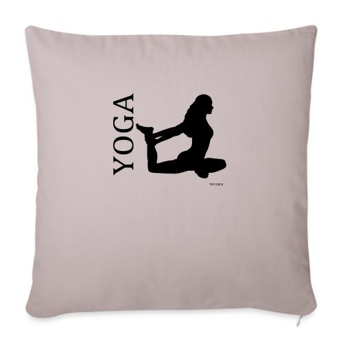 bw - yoga - Throw Pillow Cover 17.5” x 17.5”