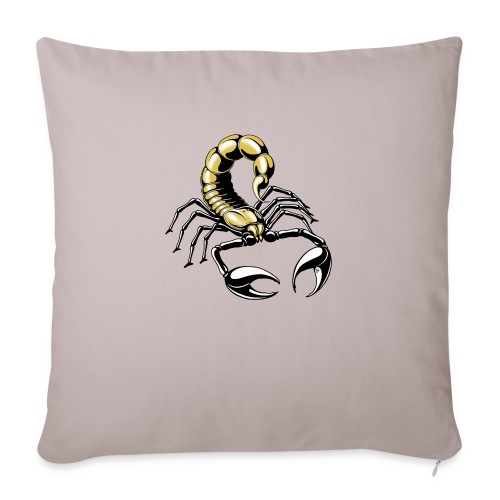 scorpion - gold - yellow - Throw Pillow Cover 17.5” x 17.5”