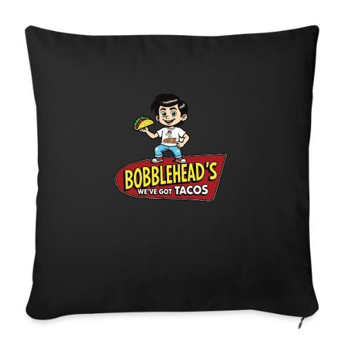 Bobblehead's®: We've Got Tacos™ with Mascot - Throw Pillow Cover 17.5” x 17.5”