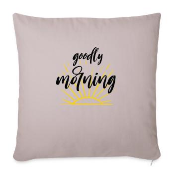 goodly morning - Throw Pillow Cover 17.5” x 17.5” - light taupe - Front