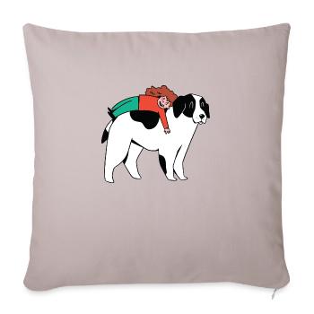Do Not Tweet On Me Dog Pet - Throw Pillow Cover 17.5” x 17.5” - light taupe - Front