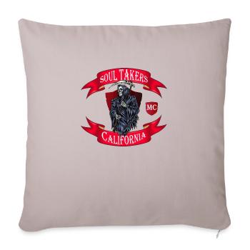 Soul Takers MC California - Throw Pillow Cover 17.5” x 17.5” - light taupe - Front