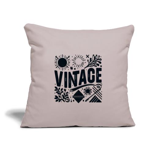 Vintage - Throw Pillow Cover 17.5” x 17.5”