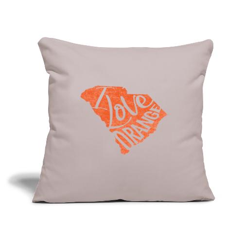 I Love Orange - Throw Pillow Cover 17.5” x 17.5”