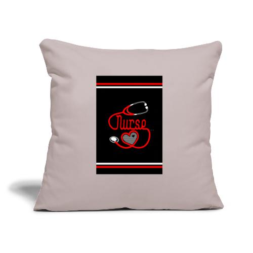 Nurse Heart Case - Throw Pillow Cover 17.5” x 17.5”
