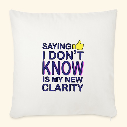 new clarity - Throw Pillow Cover 17.5” x 17.5”