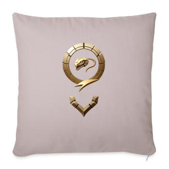 Snake Art Icon - Throw Pillow Cover 17.5” x 17.5” - light taupe - Front